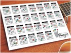 2-Side Chord & Scale A5 Lesson Chart Buddy For Guitars Colourful Compact ADAGIO