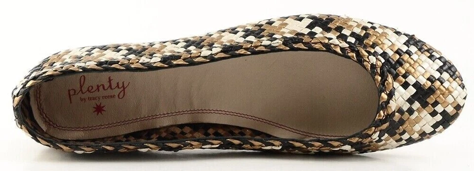 $120 MUCHO TRACY REESE EMELY Dorado Multi Cuero Diseñador Pisos 6 EUR 36,5 Foto 3 de 4