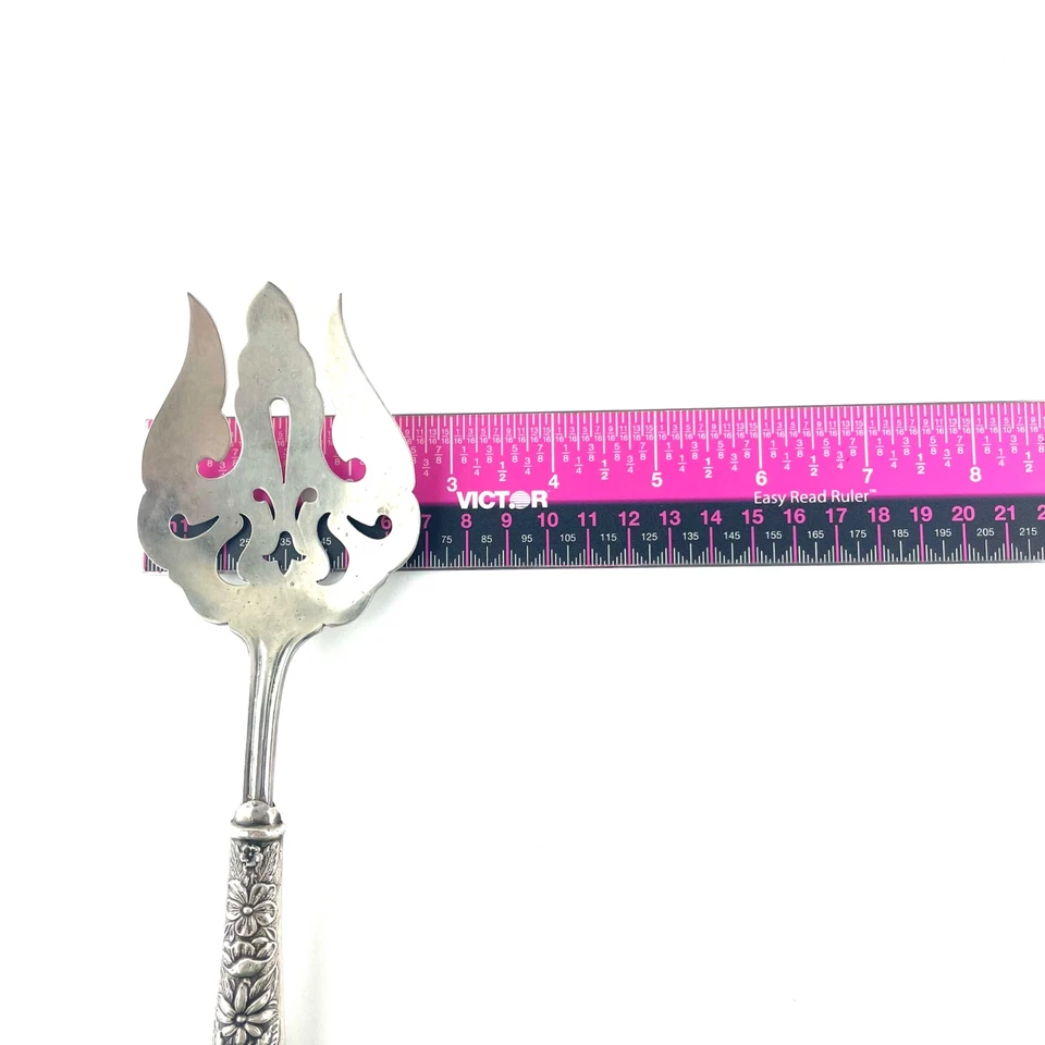 Tenedor de servicio Manchester vintage Southern Rose mango esterlina alrededor de 1933 Foto 4 de 4