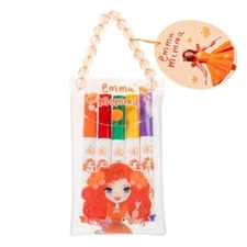 NEW Emma Memma Markers Set of 5 Marker Pens & Case Cute Stationery Kids Gift!