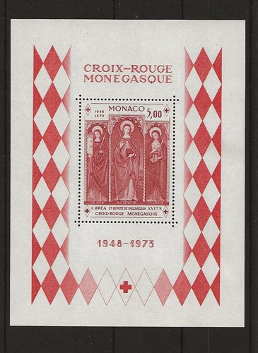 Monaco - 1973 Blatt Rotes Kreuz Nr. 7 postfrisch **Küste 20 Euro