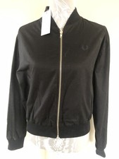 Bnwt Fred Perry Margaret Howell Black Uk 10 Cotton Tennis Bomber Jacket Mod £250