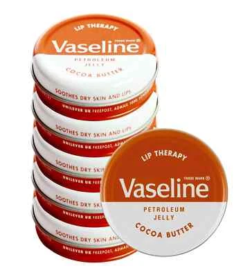 Vaseline Lip Balm Therapy Cocoa Butter Petroleum Jelly Tin Pot 20g Dry Skin X 6