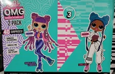 LOL Surprise OMG Fashion Doll 2-Pack Roller Chick And Chillax WIth 20 Surprises