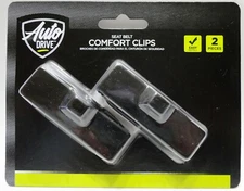 2 Pack Auto Drive Seat Belt Comfort Clips Black 073079