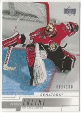 2000-01 Upper Deck Exclusives Tier 1 #123 Patrick Lalime 061/100 Ottawa Senators