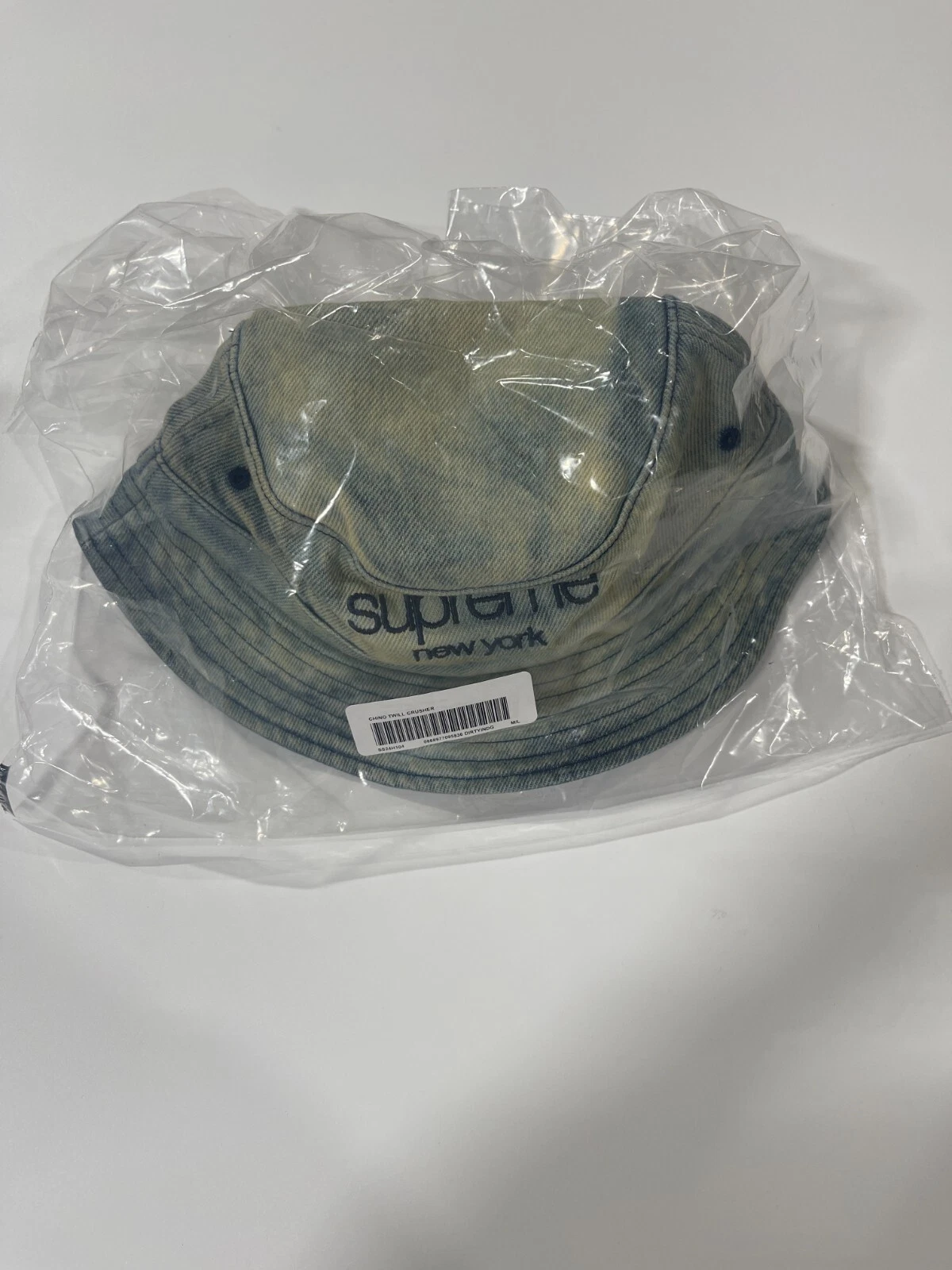 🔥🔥🔥Supreme Chino Twill Denim Crusher Dirty Indigo Size M/L **Ship Today**