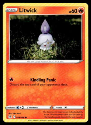 SWSH11: Lost Origin #024/196 Litwick NM-MT ID: 37791