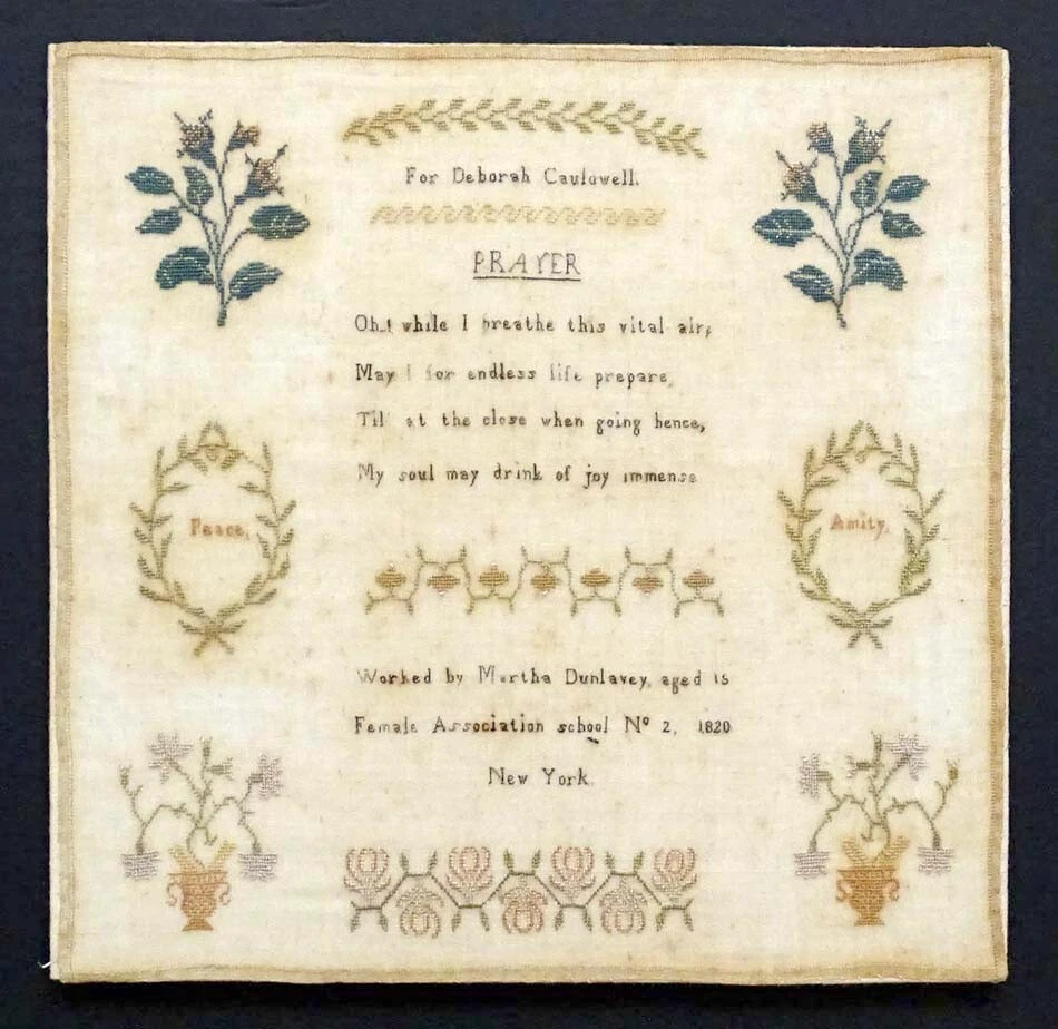 Quaker School Girl Samplers From Ackworth by Carol Humphrey