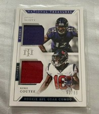 2018 National Treasures JALEEL SCOTT KEKE COUTEE Gear Combo /99