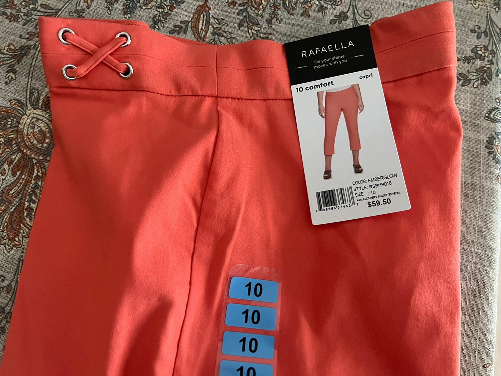 Rafaella Women's Pull On Soft Stretch Comfort Capri Dress Pants Size 10 Ember eBay