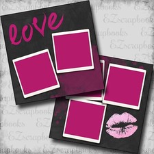 Love  Kisses - 2 Premade Scrapbook Pages - EZ Layout 5916