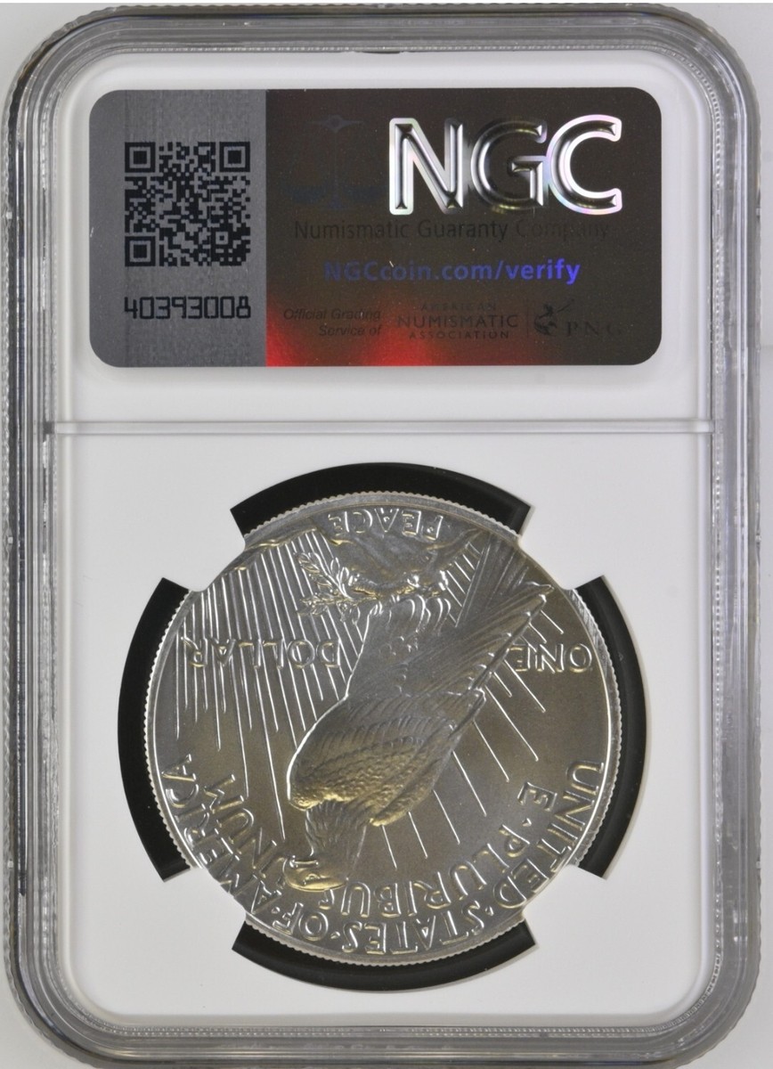 2021 - HIGH RELIEF PEACE SILVER DOLLAR - NGC MS70 - 100th