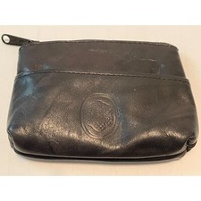 Mundi Genuine Leather Zippered Coin Purse Black Marbled