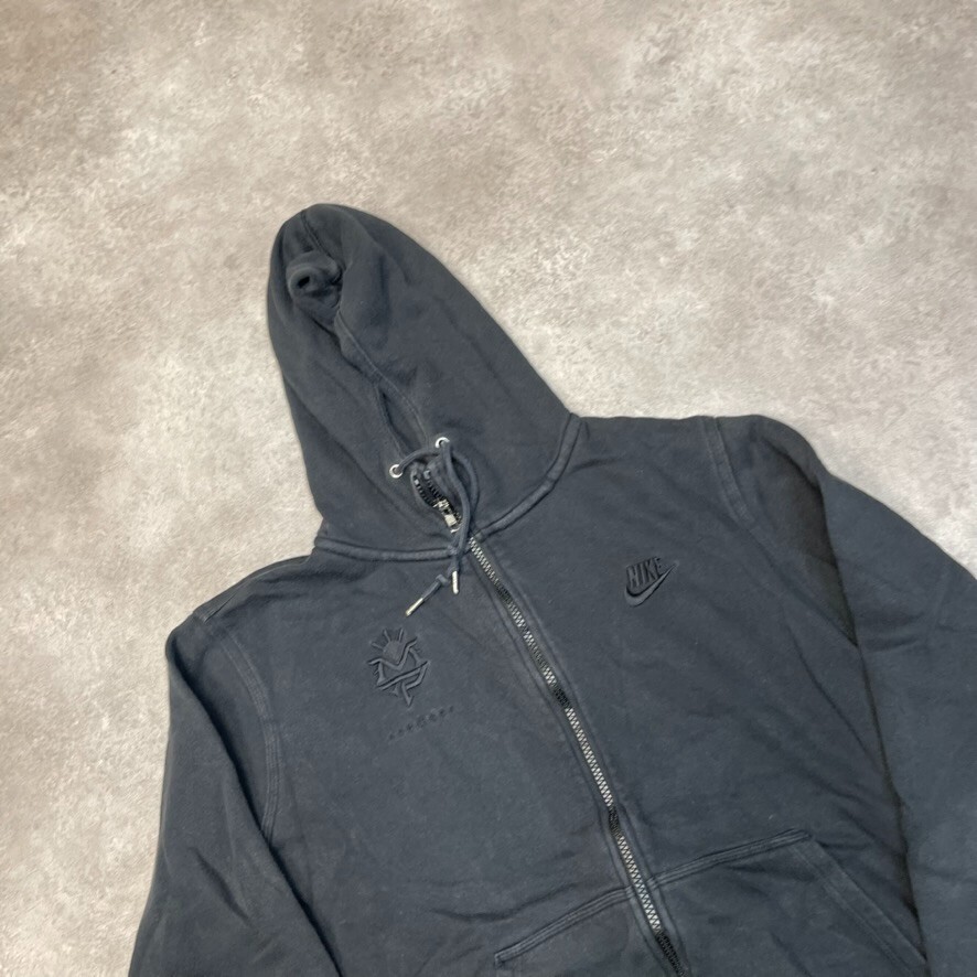 Nike Hoodie Mens Y2K Small Swoosh Vintage Full-Zip Sweatshirt, Black, Large image 3