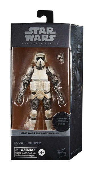 Carbonized Scout Trooper Star Wars Mandalorian Black Series 15Cm Figur Hasbro-image