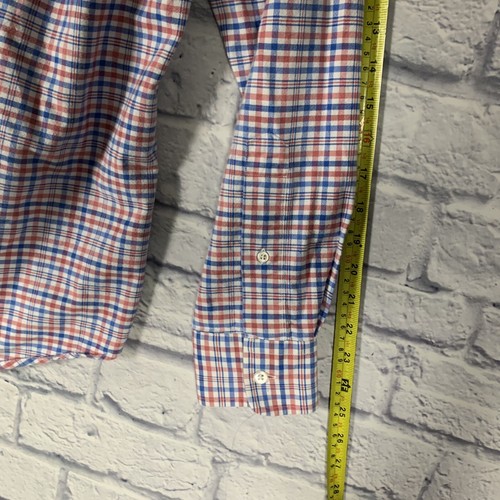 Vineyard Vines Shirt Mens Medium Slim Fit Tucker Button Down L/S Red Blue Check - Picture 10 of 11