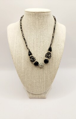Black best sale sparkly necklace