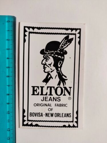 Klebstoff Elton Jeans Bovisa New Orleans Sticker Autocolant Aufkleber 80s ## - Bild 1 von 1