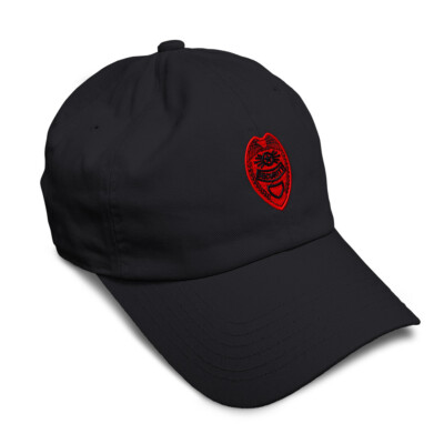 Soft Women Baseball Cap Security Badge Red Logo Embroidery Dad Hats for Men