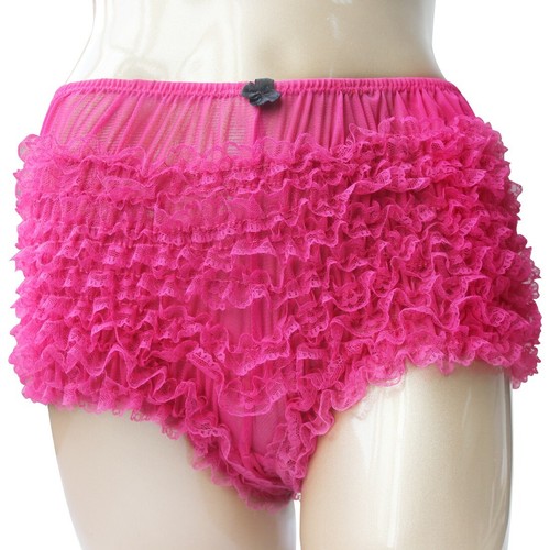 Women's Ruffled Pettipants Bloomers Frilly Lace Trim Knickers Panties Underpants - Picture 11 of 52