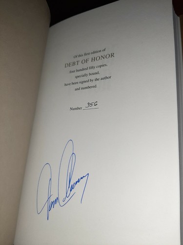Debt of Honor Tom Clancy Signed Limited Edition - Picture 6 of 7