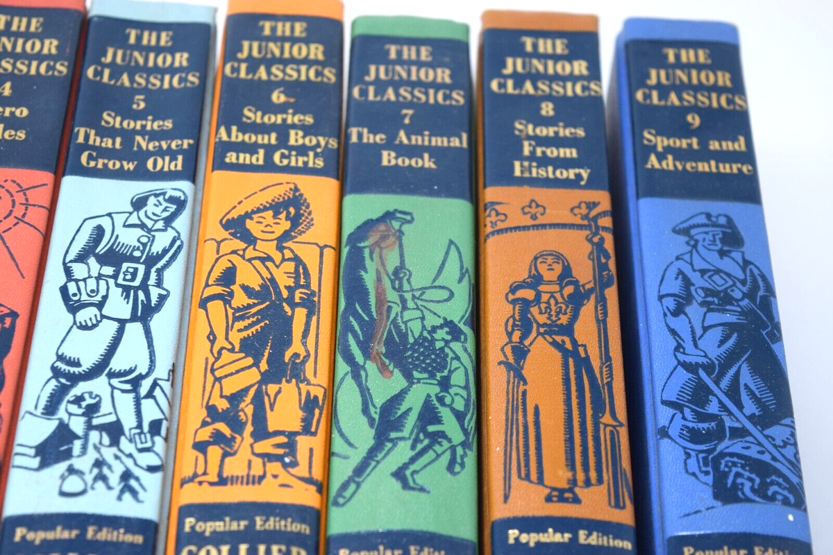 1960 The Junior Classics Set 9 Books HB Illustrated Collier | eBay