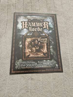 FPOT214 MAGAZINE ADVERT 12X9'' HAMMER HORDE : UNDER THE MIGHTY OATH