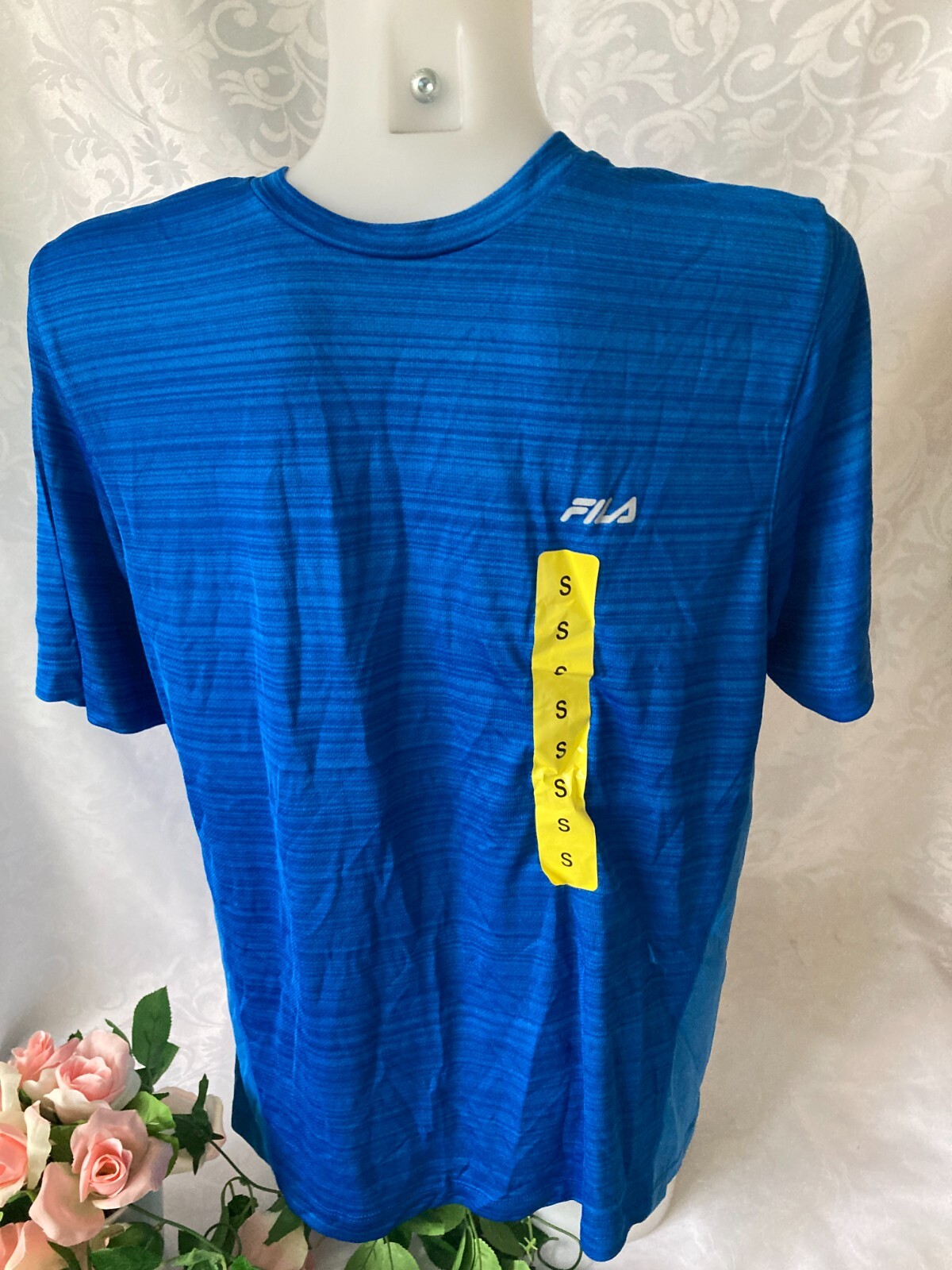 T shirt sportiva uomo Fila Training Hyper Crew taglia S blu manica corta nuova!