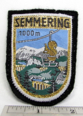 Vintage Semmering Pass Austria Jacket Patch Badge Snow Ski Chair Lift Squirrel