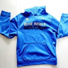 Nike Blue Devil Boys L Therma Fit Pullover Inner Fleece Hoodie Nice 