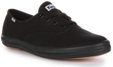 Keds Champion Low Top Lace Up Casual Canvas Shoe White Womens UK 2- 9