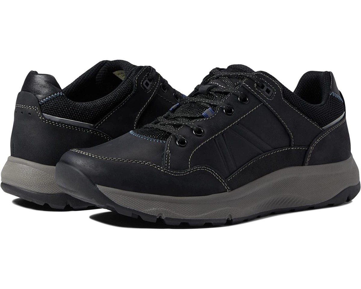 Florsheim Z2535* Mens Black Leather Tread Lite Sneakers Size