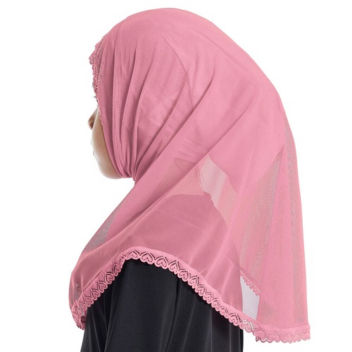 Instant Girls Kids Hijab One Piece Amira Turban Shawls Headwrap Islamic Scarves - Picture 49 of 68