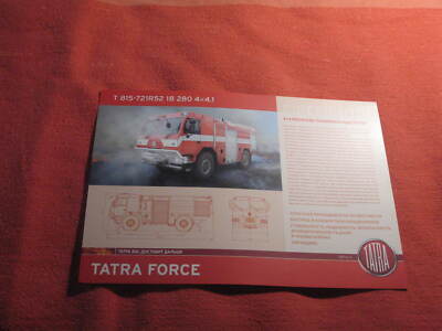 Tatra 815-721R52 18 280 4X4.1 fire truck hook loader prospekt brochure leaflet