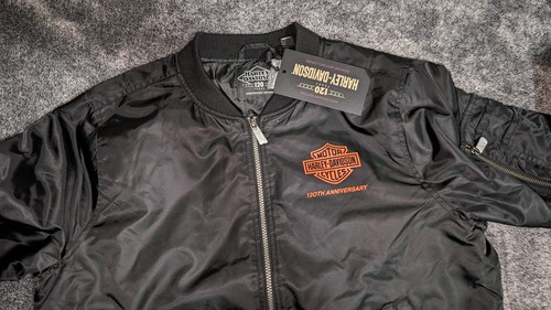 Harley Davidson 120th Anniversary Bomber Jacket 97556-23VW Women Size XL NWT - 第 9/19 張圖片