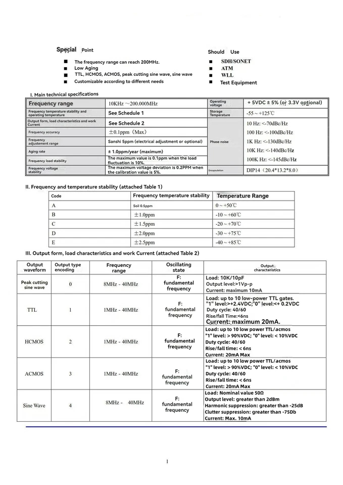 Rectangle High-precision 0.1ppm 3.3V-5V HCMOS DIP-14 TCXO Crystal 10KHZ--200MHZ - Image 3 of 4