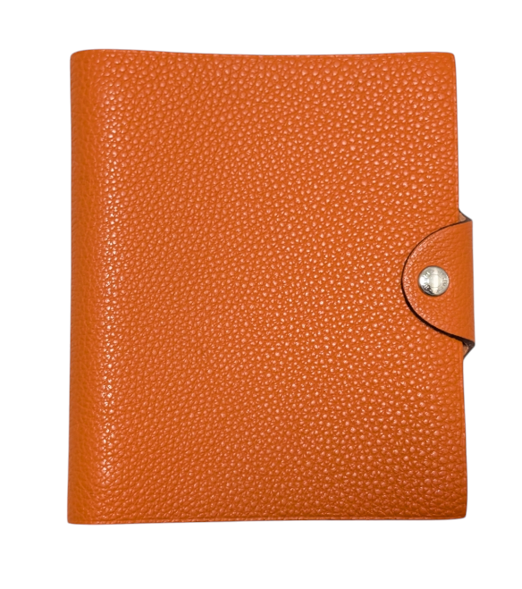 Authentic Hermes Ulysse PM Diary Cover Togo Orange Notebook Authentic Hermes Ulysse PM Diary Cover Togo Orange Notebook