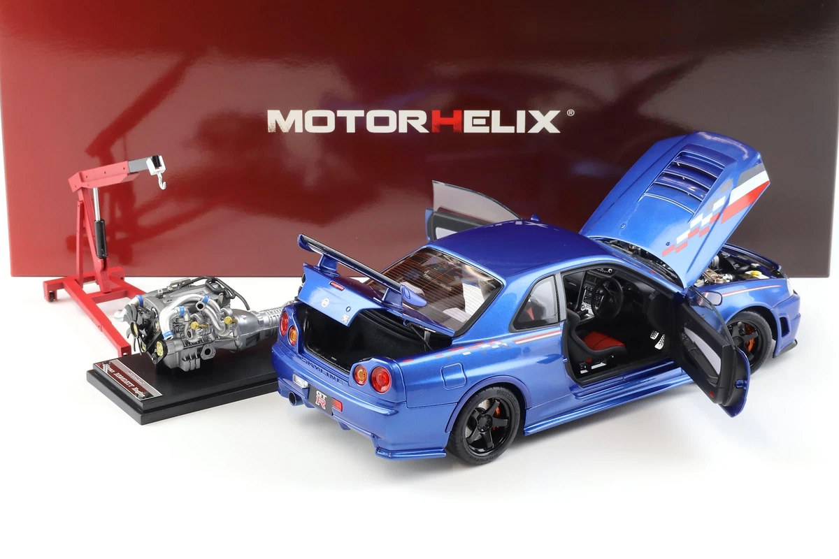 MOTORHELIX MH 1:18 Nissan GTR R34 NISMO CRS patterned alloy