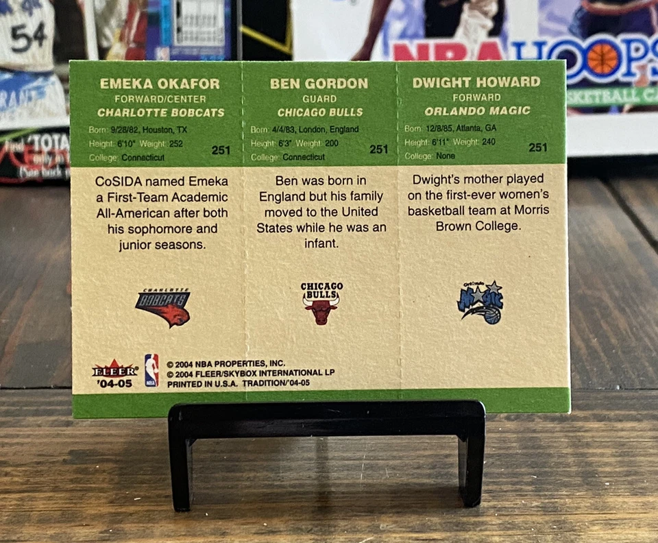 Fleer Tradition 2004-05 verde #251 Emeka Okafor/Ben Gordon/Dwight Howard radiocontrol como nuevo Foto 2 de 2