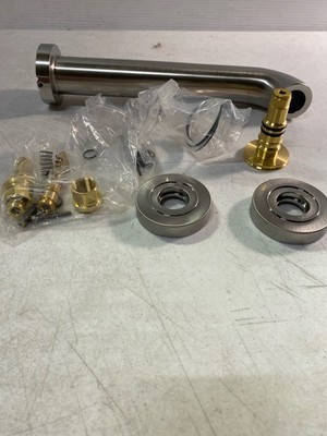 Brizo Litze T70435-NKLHP Wall Mount Tub Filler, No Handles/Rough, Luxe Nickel