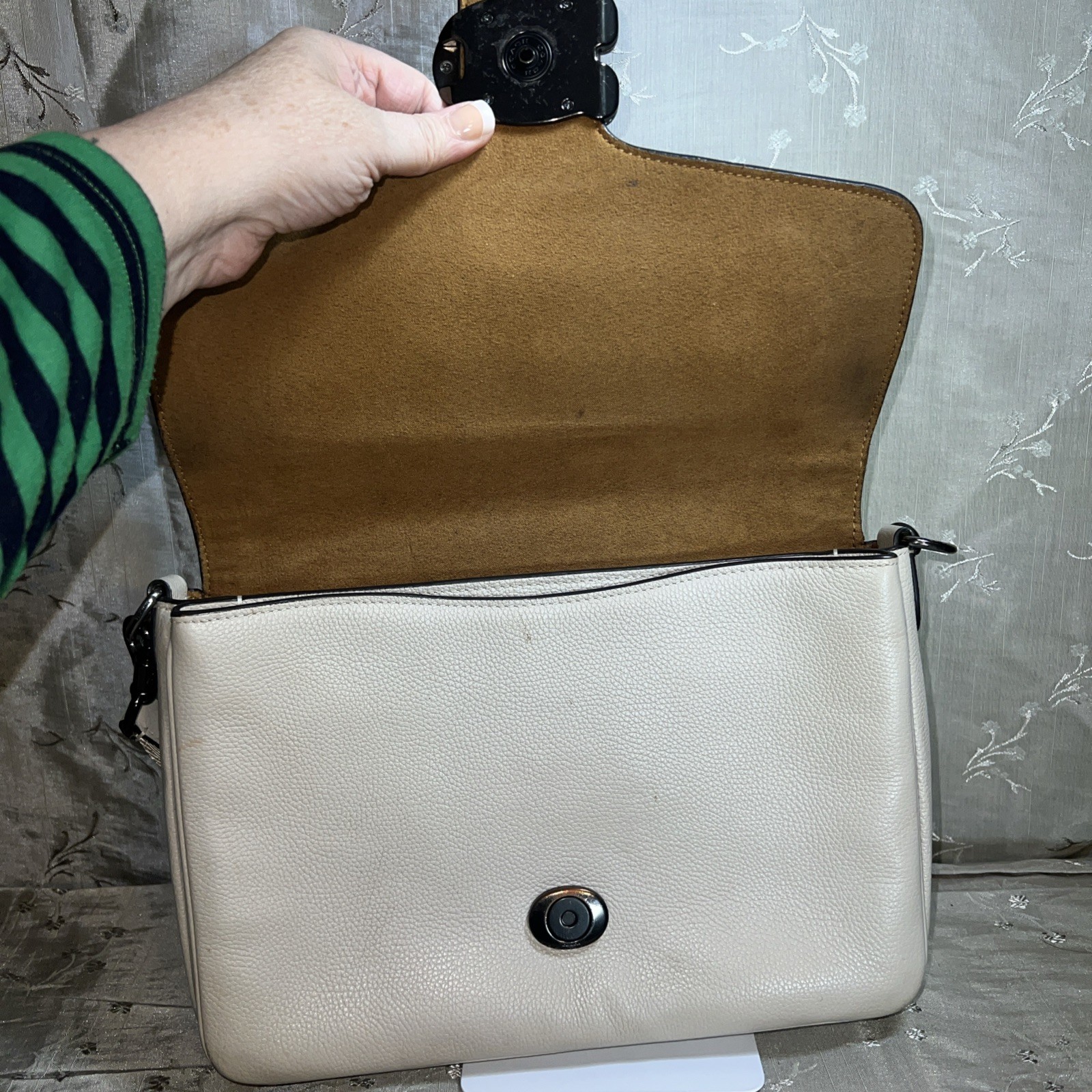 Coach Tabby Pillow Letter C Women's Shoulder/Messenger Bag Beige/Ivory 12.5 x 9 image 9