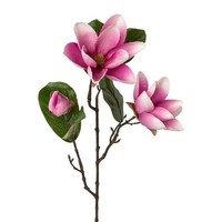Artplants KüNstlicher Zweig Magnolie Plorne, Pink, 70Cm