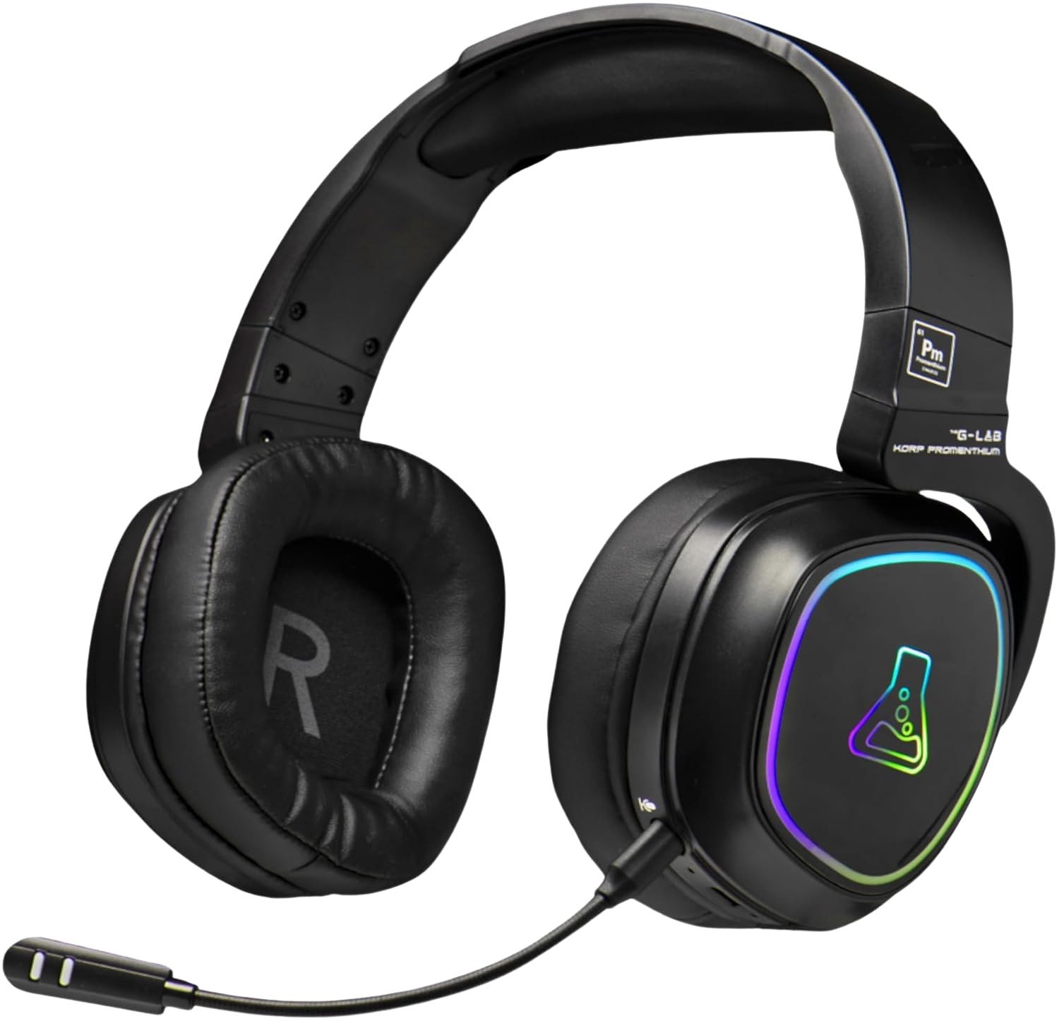 Casque gaming sans fil Korp Promenthium triple mode noir avec micro détachable pour PC et console