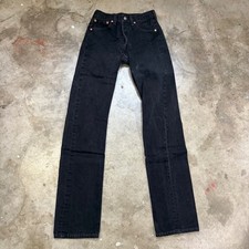 Vintage 1998 Levis 501 Black Jeans Made in USA 501-0660 Mens 26x32 Tag 28x36