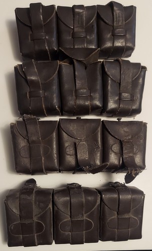Finnish WWII Rubberized Canvas Ammo Pouches for Mosin