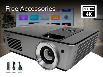 3D PC Compatible DLP Projector for Large Room / Auditorium 5000 Lumens w/Bundle 