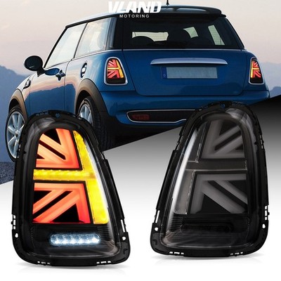 VLAND SMOKED LED Tail Lights For 2007-13 Mini Cooper R56 R57 R58 R59 W/Animation