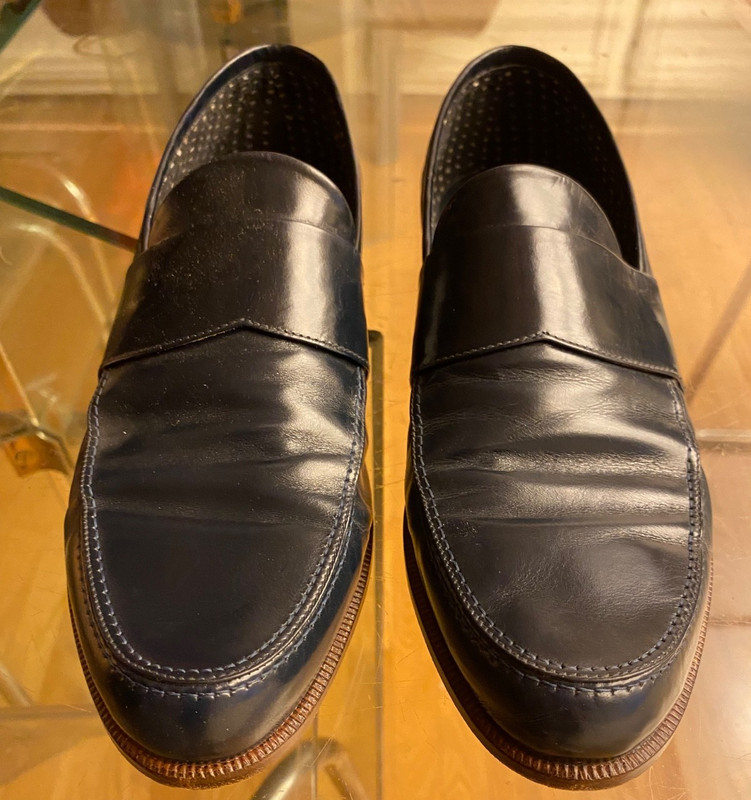 Feusto Santini Blue leather dress shoes Italy MenSz9 Excel/Little wear LA,CA p/u