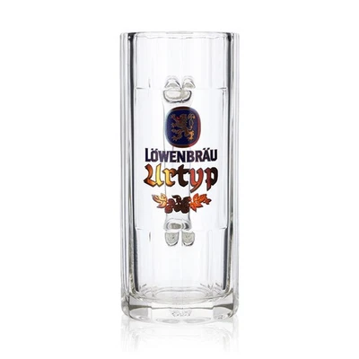 Löwenbräu Bierkrug Glas 0,3l Urtyp Humpen Seidel Kontur Gläser Brauerei Bayern
